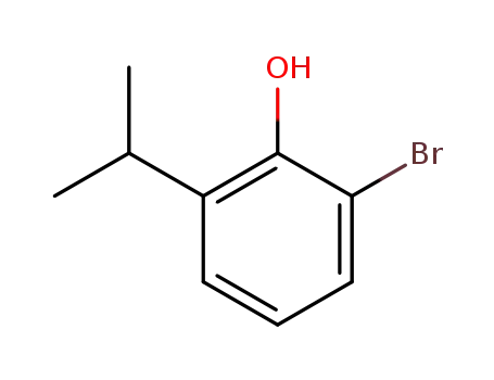 Molecular Structure of 129976-32-5 (1-bromo-3-isopropyl-2-hydroxybenzene)