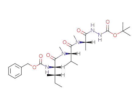 Molecular Structure of 187753-75-9 (Cbz-Ile-MeVal-MeAla-NHNHBoc)