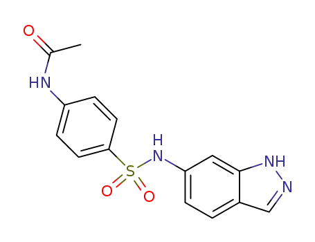 4-acetylamino-<i>N</i>-(1<sup>(2)</sup><i>H</i>-indazol-6-yl)-benzenesulfonamide