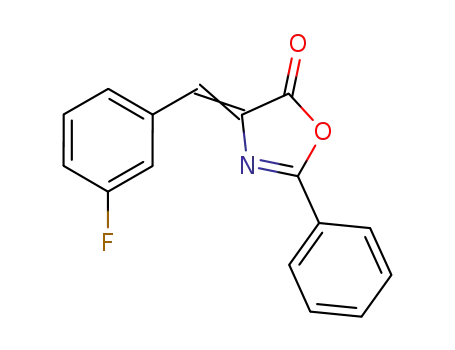 Molecular Structure of 397-62-6 (4-[(3-fluorophenyl)methylene]-2-phenyloxazol-5(4H)-one)