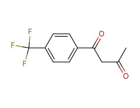 Molecular Structure of 258346-69-9 (1-(4-TRIFLUOROMETHYLPHENYL)BUTANE-1,3-DIONE)