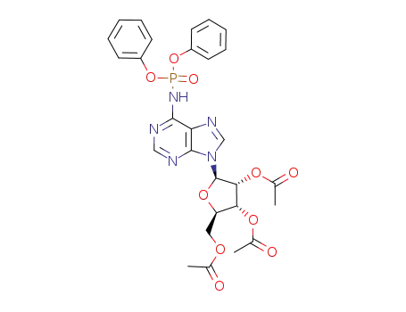 Molecular Structure of 78098-64-3 (2',3',5'-tri-O-acetyl-N<sup>6</sup>-diphenylphosphoryladenosine)