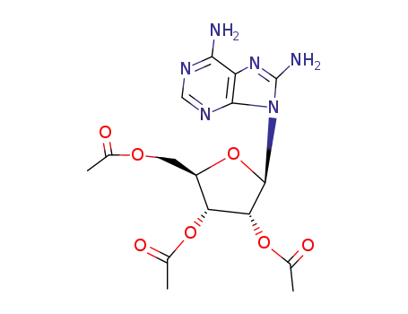 Molecular Structure of 23205-65-4 (2',3',5'-tri-O-acetyl-8-aminoadenosine)