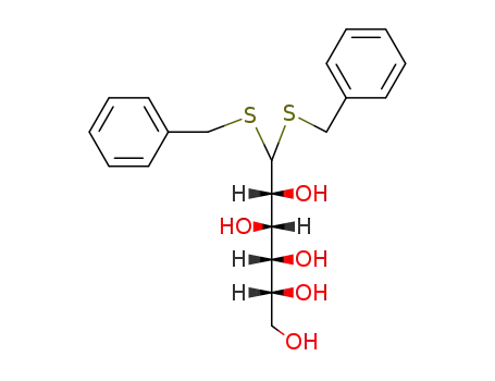 Molecular Structure of 6936-67-0 (6,6-bis(benzylsulfanyl)hexane-1,2,3,4,5-pentol (non-preferred name))