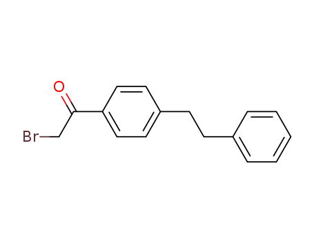 Molecular Structure of 28179-32-0 (Ethanone, 2-bromo-1-[4-(2-phenylethyl)phenyl]-)