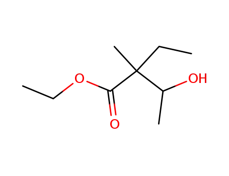 Molecular Structure of 857781-27-2 (2-methyl-2-ethyl-3-hydroxybutyric acid, ethyl ester)