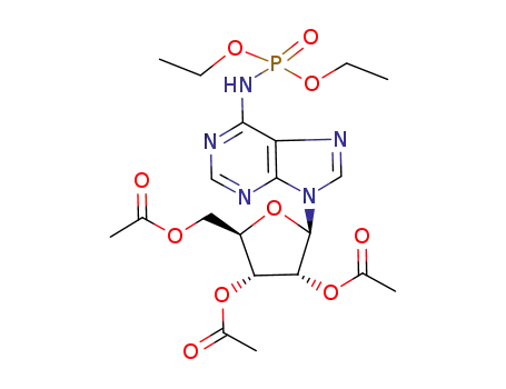 Molecular Structure of 154534-46-0 (2',3',5'-tri-O-acetyladenosine 6-N-<O,O-diethyl phosphoramidate>)