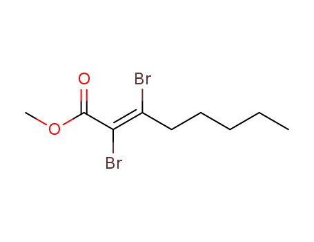 Molecular Structure of 176246-52-9 (methyl (E)-2,3-dibromo-2-octenoate)