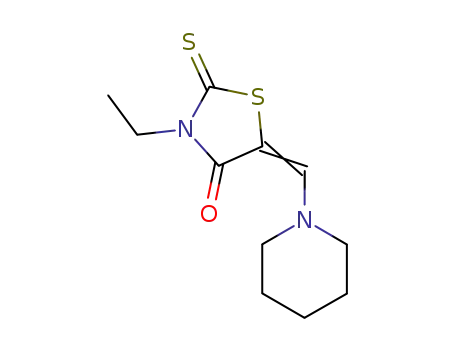Molecular Structure of 34255-45-3 (3-ethyl-5-(piperidinomethylene)rhodanine)