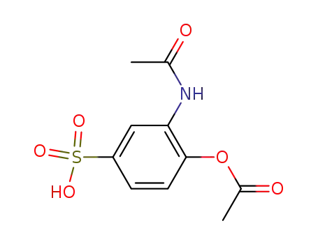 Molecular Structure of 123687-02-5 (3-acetamido-4-acetoxybenzenesulfonic acid)