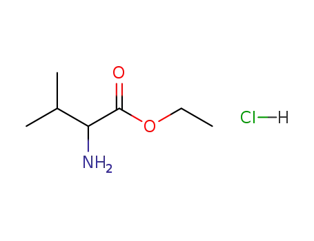 Molecular Structure of 23358-42-1 (DL-Valine ethyl ester hydrochloride)