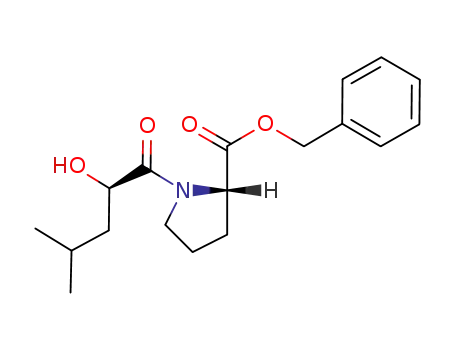 Molecular Structure of 187753-73-7 ((S)-1-((R)-2-Hydroxy-4-methyl-pentanoyl)-pyrrolidine-2-carboxylic acid benzyl ester)
