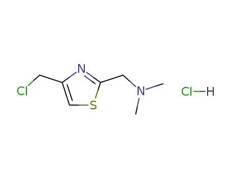 Molecular Structure of 82586-71-8 (2-DIMETHYL AMINO METHYL-4-CHLORO METHYL THIAZOLE HCL)