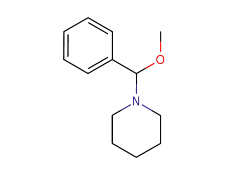Molecular Structure of 2238-12-2 (1-(methoxy(phenyl)methyl)piperidine)