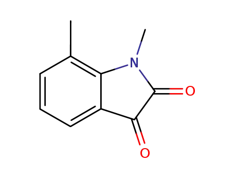 Molecular Structure of 91790-39-5 (1,7-dimethyl-1H-indole-2,3-dione(SALTDATA: FREE))