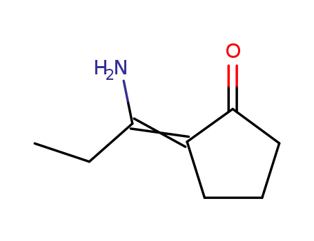 Molecular Structure of 90642-19-6 (2-(1-Amino-propyliden)-cyclopentanon))