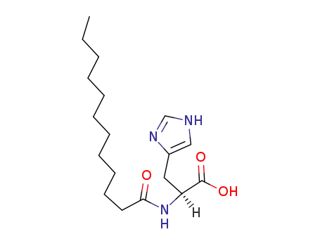 Molecular Structure of 55258-11-2 (L-Histidine, N-(1-oxododecyl)-)