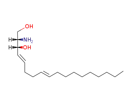 Molecular Structure of 25277-68-3 ((4E,8E)-2-amino-1,3-dihydroxy-4,8-octadecadiene)
