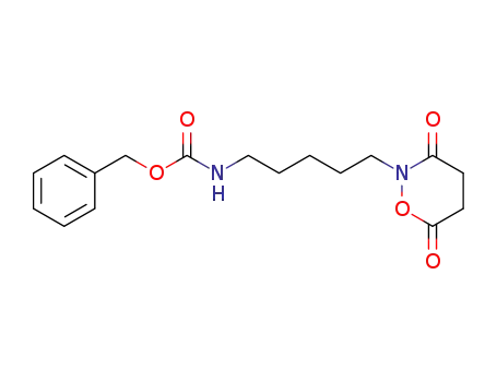 Molecular Structure of 94622-86-3 ([5-(3,6-dioxo-[1,2]oxazinan-2-yl)-pentyl]-carbamic acid benzyl ester)