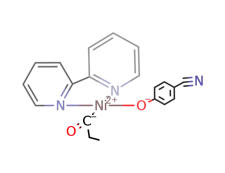 Ni(COC<sub>2</sub>H<sub>5</sub>)(OC<sub>6</sub>H<sub>4</sub>CN)(C<sub>10</sub>H<sub>8</sub>N<sub>2</sub>)