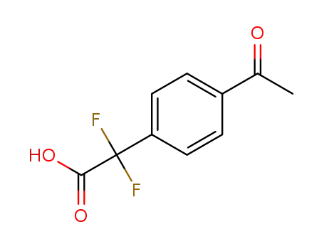 Molecular Structure of 1308915-16-3 (2-(4-acetylphenyl)-2,2-difluoroacetic acid)