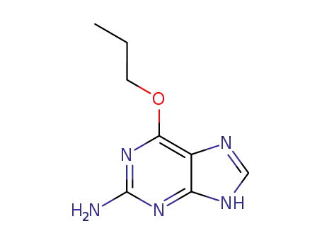 Molecular Structure of 6331-91-5 (6-propoxy-5H-purin-2-amine)