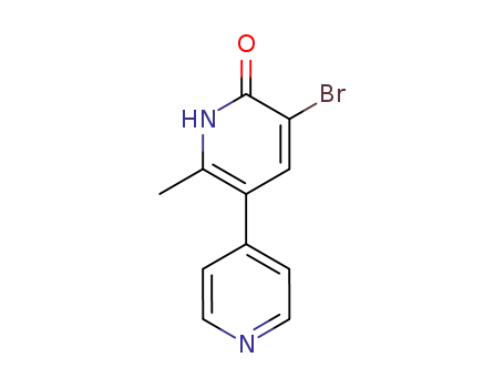 Molecular Structure of 80047-33-2 (5-bromo-2-methyl<3,4'-bipyridin>-6(1H)-one)