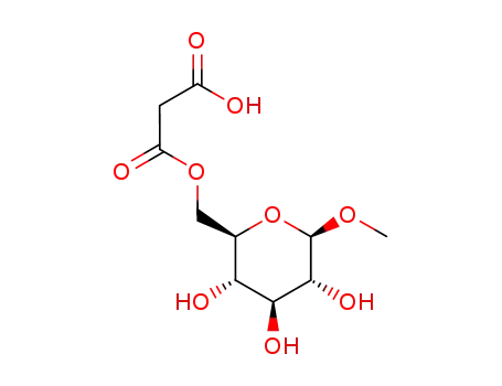 Molecular Structure of 79384-28-4 (methyl 6-O-(2-carboxyacetyl)-β-D-glucopyranoside)