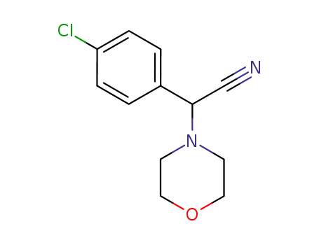 Molecular Structure of 33599-26-7 (2-(4-CHLOROPHENYL)-2-MORPHOLINOACETONITRILE)