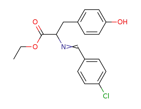 2-{[1-(4-Chloro-phenyl)-meth-(Z)-ylidene]-amino}-3-(4-hydroxy-phenyl)-propionic acid ethyl ester