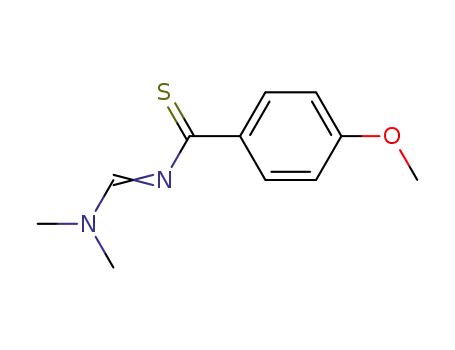 Molecular Structure of 58415-00-2 (Benzenecarbothioamide, N-[(dimethylamino)methylene]-4-methoxy-)