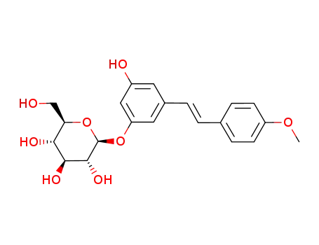 Molecular Structure of 30197-14-9 (3,5-DIHYDROXY-4'-METHOXYSTILBENE 3-O-BETA-D-GLUCOSIDE)