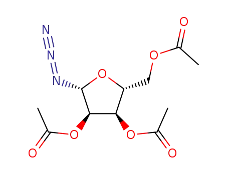 Molecular Structure of 70964-85-1 (1-azido-2,3,4-tri-O-acetylribose)