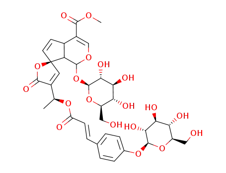 methyl (1S,4aS,7R,7aS)-5'-oxo-1-[3,4,5-trihydroxy-6-(hydroxymethyl)oxan-2-yl]oxy-4'-[(1S)-1-[(E)-3-[4-[3,4,5-trihydroxy-6-(hydroxymethyl)oxan-2-yl]oxyphenyl]prop-2-enoyl]oxyethyl]spiro[4a,7a-dihydro-1H-cyclopenta[c]pyran-7,2'-furan]-4-carboxylate