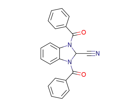 Molecular Structure of 127581-51-5 (2-cyano-1,3-dibenzoyl-2,3-dihydrobenzimidazole)
