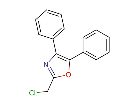 Molecular Structure of 33161-99-8 (Oxazole, 2-(chloromethyl)-4,5-diphenyl-)