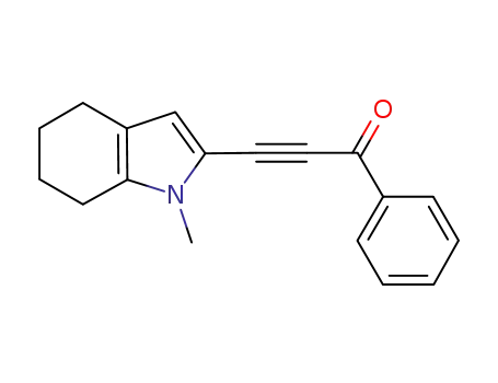 Molecular Structure of 1244024-26-7 (1-phenyl-3-(1-methyl-4,5,6,7-tetrahydro-1H-indol-2-yl)-2-propynone)