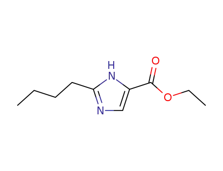 Molecular Structure of 148990-06-1 (ethyl 2-butyl-1H-imidazole-4<sup>(5)</sup>carboxylate)