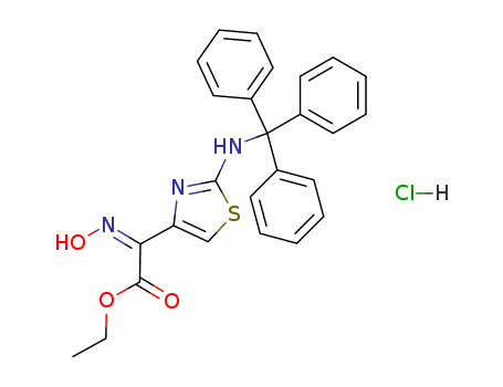 ethyl (Z)-alpha-(hydroxyimino)-2-(tritylamino)thiazol-4-acetate hydrochloride