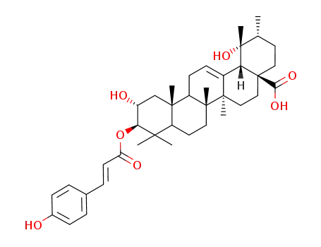 Molecular Structure of 121064-78-6 (3-O-trans-p-CouMaroyltorMentic acid)