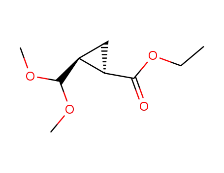 Cyclopropanecarboxylic acid, 2-(dimethoxymethyl)-, ethyl ester, cis-