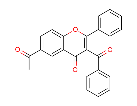 4H-1-Benzopyran-4-one, 6-acetyl-3-benzoyl-2-phenyl-