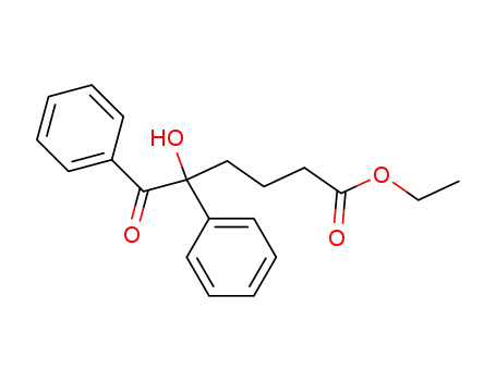 Molecular Structure of 73172-47-1 (5-Hydroxy-6-oxo-5,6-diphenyl-hexanoic acid ethyl ester)