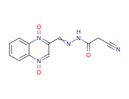ACETIC ACID, CYANO-, (2-QUINOXALINYLMETHYLENE)HYDRAZIDE, N,N-DIOXIDE