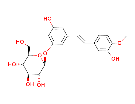 b-D-Glucopyranoside,3-hydroxy-5-[(1E)-2-(3-hydroxy-4-methoxyphenyl)ethenyl]phenyl