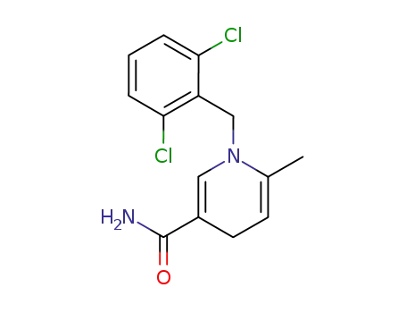 Molecular Structure of 91999-49-4 (3-Pyridinecarboxamide,
1-[(2,6-dichlorophenyl)methyl]-1,4-dihydro-6-methyl-)