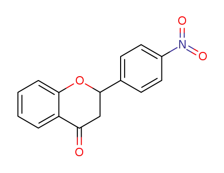 Molecular Structure of 3034-09-1 (2-(4-Nitrophenyl)-2,3-dihydro-4H-1-benzopyran-4-one)