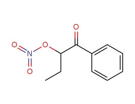 Molecular Structure of 127311-59-5 (α-nitrato n-propyl phenyl ketone)