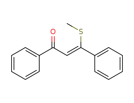 Molecular Structure of 89003-28-1 (2-Propen-1-one, 3-(methylthio)-1,3-diphenyl-, (Z)-)