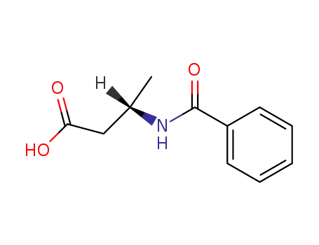 Molecular Structure of 74720-06-2 (Butanoic acid, 3-(benzoylamino)-, (3S)-)